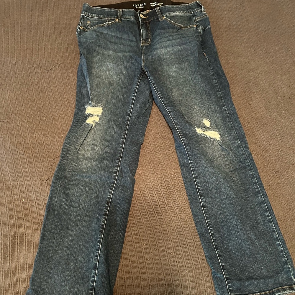 Torrid Women's Dark Blue Straight Leg Jeans